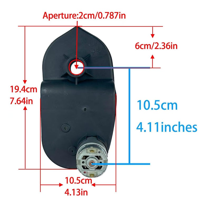 BUMPKAI 24 Volt RS555 35000RPM High Torque Power Wheels Motor Gearbox Upgrade Suitable for Realtree 24v UTV Parts/Dynacraft Disney/Batman Quad Parts/Dune Racer Motor,18V - Image 3